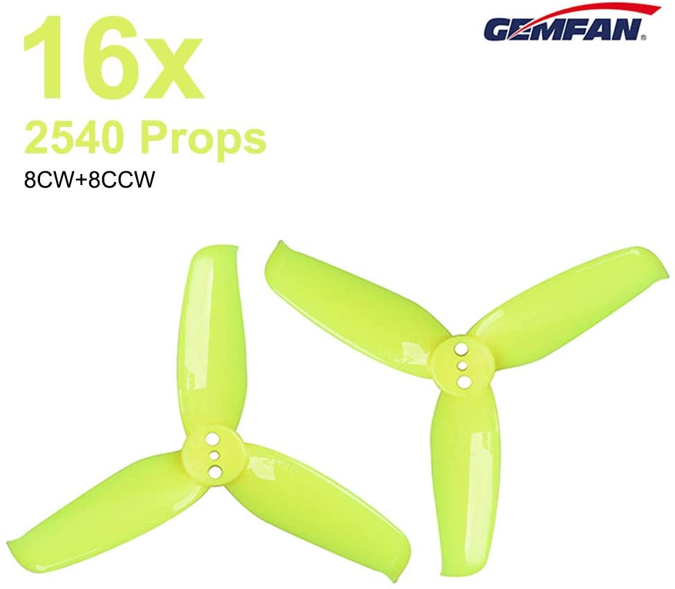 Gemfan Flash 2540 3 Blade FPV Props (16 pcs - 8 CW + 8 CCW)