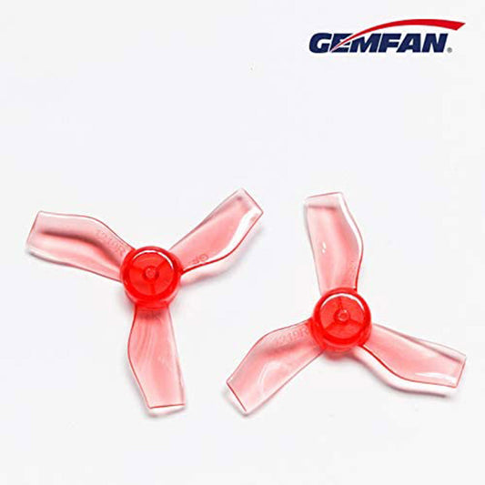 GEMFAN 31MM 1219 3-Blade w/ 0.8mm Center Hole FPV Propellers (Red, 16pcs - 8 CW + 8 CCW)