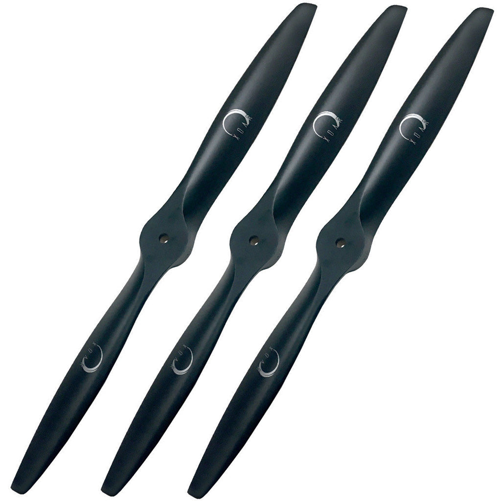 PJM Gas Beechwood RC Propellers (Matte Black) (Pack of 3)