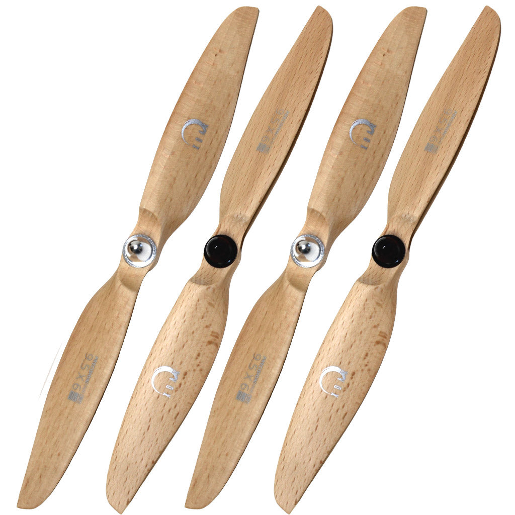 XOAR DJI Phantom 3 & 4 Beechwood Propeller Upgrade Set (Black)