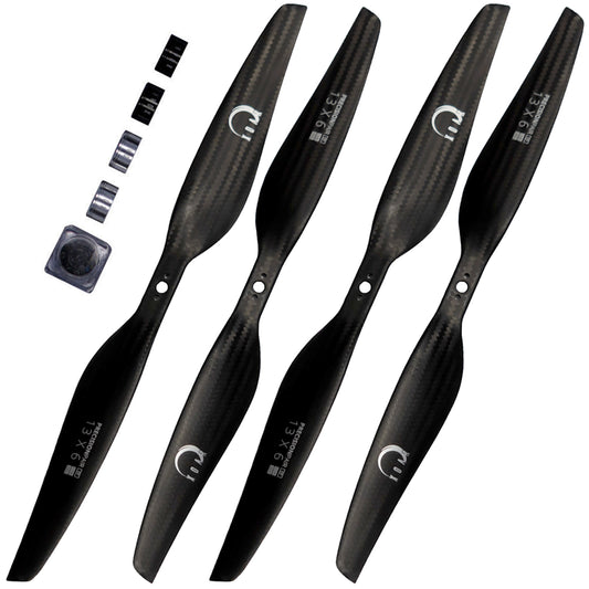 XOAR DJI Inspire 1 Carbon Fiber Propeller Set w/ Self-tightening Adapters - 1360