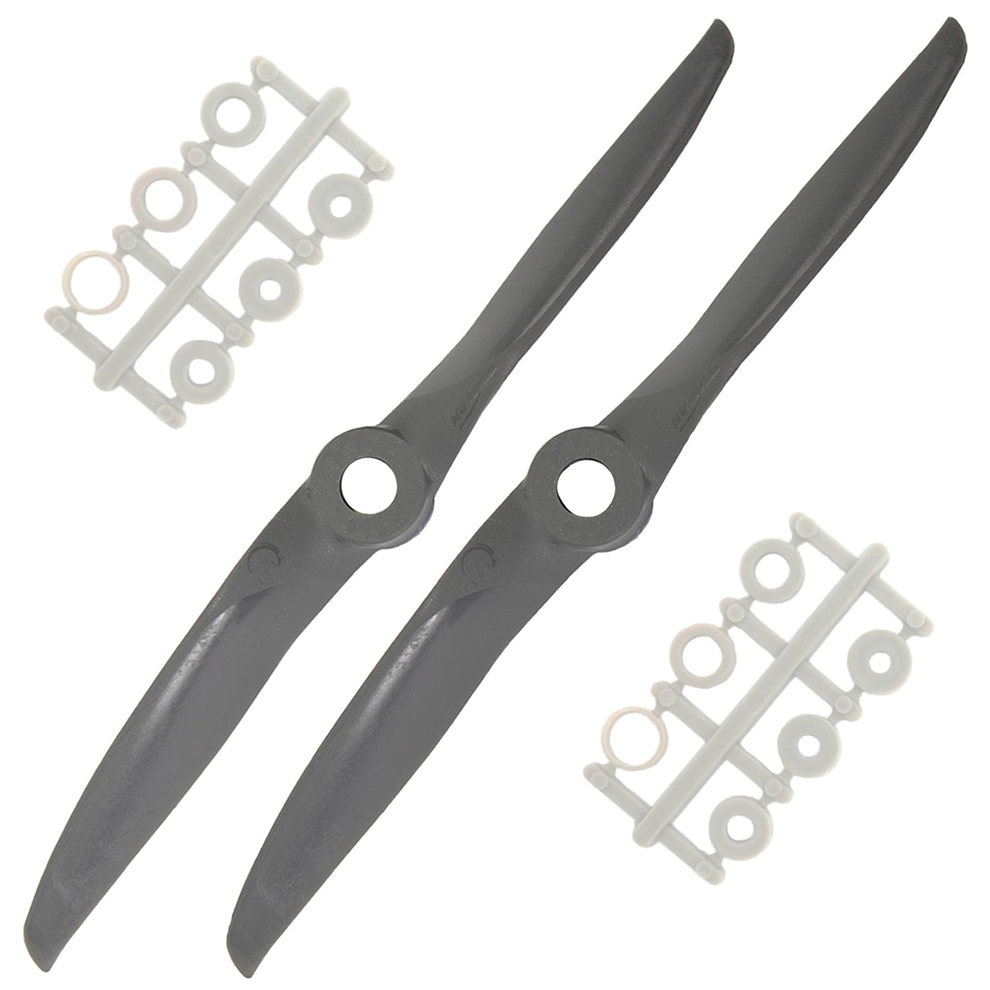 XOAR x Gemfan Vortex Electric Glass Fiber Nylon RC Props - 5 to 10 Inch Pusher (Pack of 2)